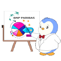 Invest Bnp Paribas Sticker by Pudgy Penguins