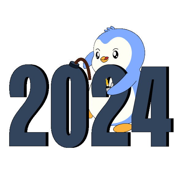 New Year Penguin Sticker by Pudgy Penguins