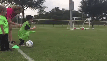 Kid Realises He Isn't the Fastest at Everything During Soccer Drill