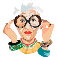 Iris Apfel Fashion Sticker by MOOD