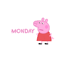 Monday Blues Sticker by Peppa Pig