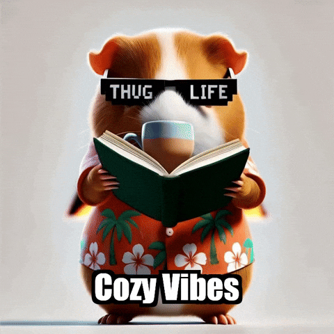 Relax Reading GIF by Guinea Gambino