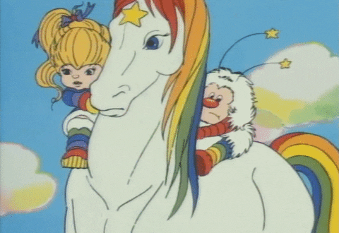happy rainbow brite GIF