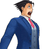shocked ace attorney Sticker
