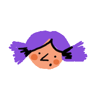 Girl Hair Sticker