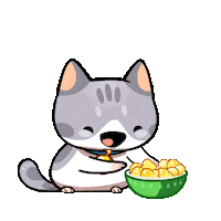 Pop Corn Eating Sticker by Mino Games