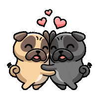 Dog Love Sticker by Pugs
