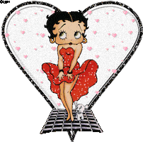 betty boop hearts STICKER