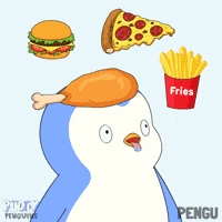 Hungry Fast Food GIF by Pudgy Penguins