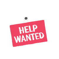 Digital art gif. Pink sign swings on a hook over a transparent background. One side says, “Help wanted.” The sign flips and reads, “Election workers needed in Ohio.”