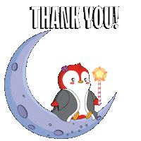 Well Done Thank You Sticker by Pudgy Penguins