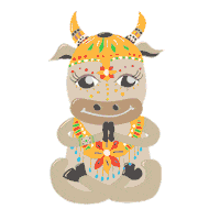Sacred Cow Peace Sticker by BroganPLV