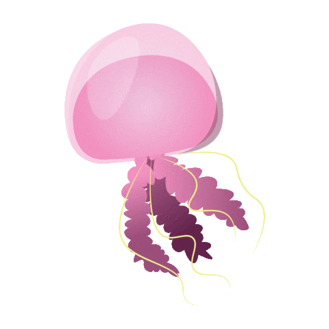 Jellyfish Sticker by Harkoi