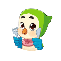 Parrot Eating Sticker by MYTONA