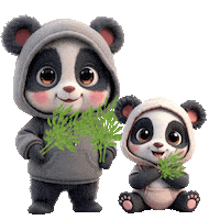 Panda Bears Sticker