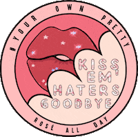 pink kiss Sticker by Rosé All Day Cosmetics
