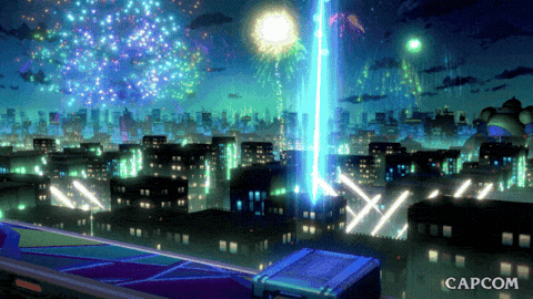 Fireworks Warp GIF by CAPCOM