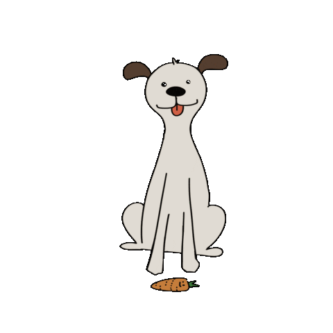 thesleepyspider dog puppy dogs carrot Sticker