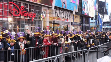 Crowds Gather in Times Square for NYE