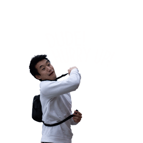 TRAVELDUDE sweat stress dude hurry Sticker