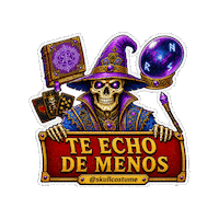 Te Echo De Menos Skull Sticker