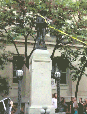 midsummerish giphyupload racism statue durham GIF