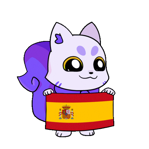 Spanish Flag Sticker by Lucky Kat Studios