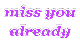 Miss You Already Sticker by Alissandra