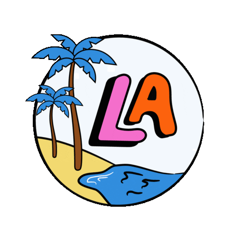 Los Angeles La Sticker by discoverLA for iOS & Android | GIPHY
