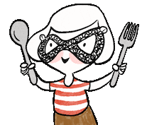 nvfeixia hungry eat makan 吃 Sticker