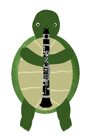 Turtle Clarinet Sticker