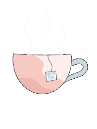 Createdbylaney fun pink tea playful Sticker