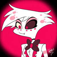 Satsukix3 hazbin hotel dont know dunno angel dust GIF