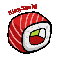 kingsushi_che food yummy delivery sushi Sticker