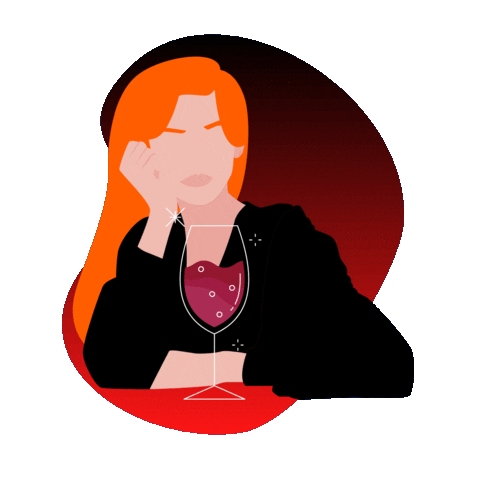 talianatalita giphyupload sextou vinho ruiva Sticker