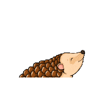 marlynnarts animal brown smell hedgehog Sticker