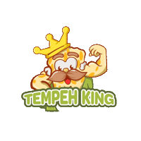 tempehking vegan tempe plant power tempeh Sticker