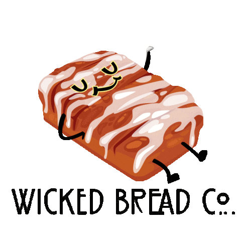 wickedbreadco giphyupload wicked cinnamon bread cinnamonbread Sticker