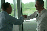 ExtremeELive hello greeting fist bump mclaren GIF