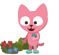 Cat Flowers Sticker by Studycat language learning for kids
