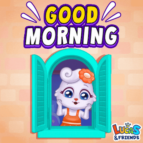 Good Morning GIF by Lucas and Friends by RV AppStudios