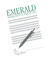 Sign Here Real Estate Sticker by Emerald Management