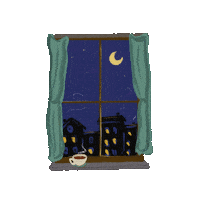 Moon Autumn Sticker