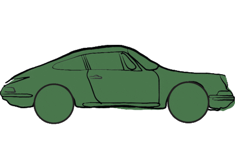 Car Driving By Sticker