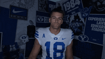 Byu Football Pointing GIF by BYU Cougars