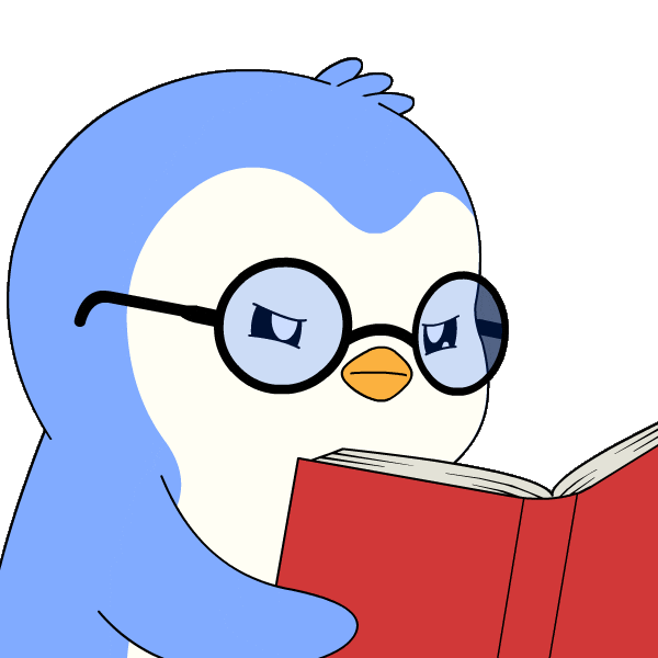 School Think Sticker by Pudgy Penguins