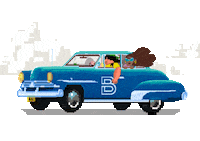 bajanda summer beach sun ride Sticker