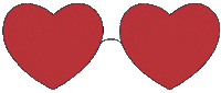 Sunglasses Hearts Sticker by Mellow Gold Studio