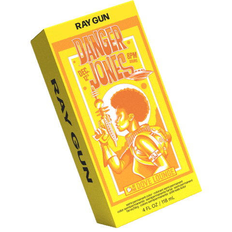 Yellow Hair Ray Gun Sticker by Danger Jones™