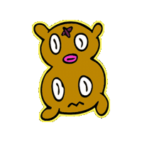 Confused Bear Sticker